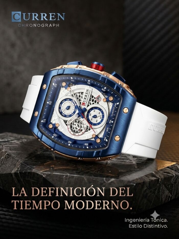 Curren Chronograph Blue & White